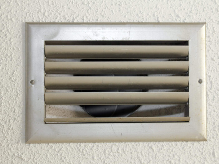 Closeup of a ceiling air vent